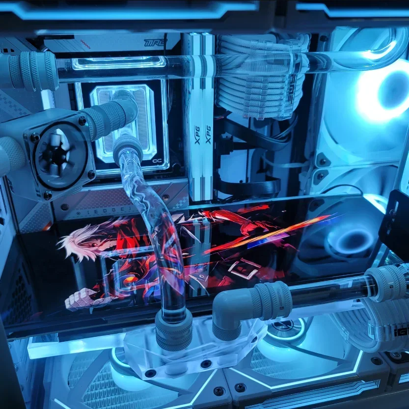 Panel de iluminación RGB DIY para decoración de carcasa de PC, placa lateral de placa trasera VGA Symphony A-RGB colorido RGB AURA SYNC MOD refrigeración por agua - imagen 3