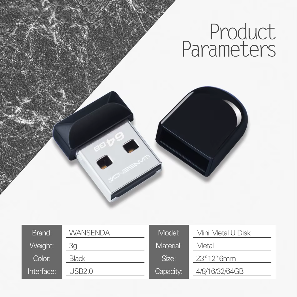 WANSENDA Pendrive Mini 64GB USB Impermeable - imagen 2