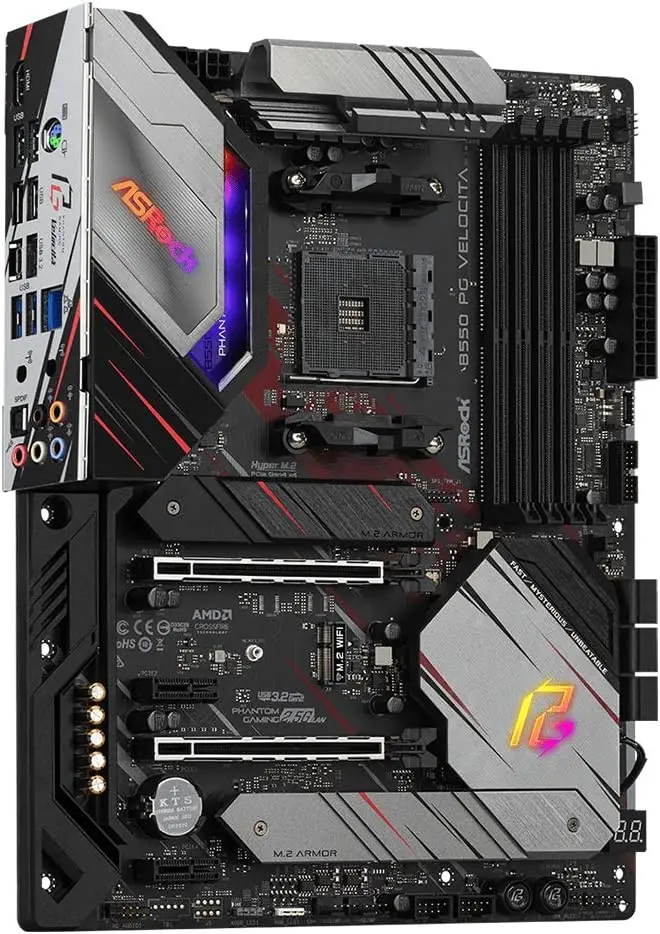 Placa base B550 ASROCK B550 PG VELOCITA Socket AM4 4 × DDR4 128GB ATX para cpu Ryzen 55600 2700 5800 4500 - imagen 4
