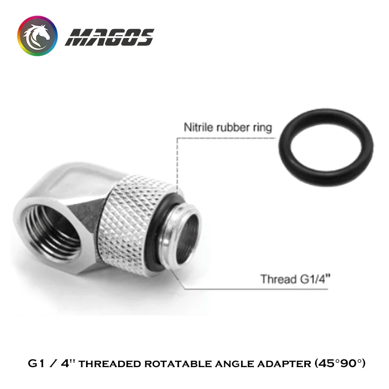 Adaptador Giratorio 90° G1/4" Neumático – Giro 360° - imagen 2
