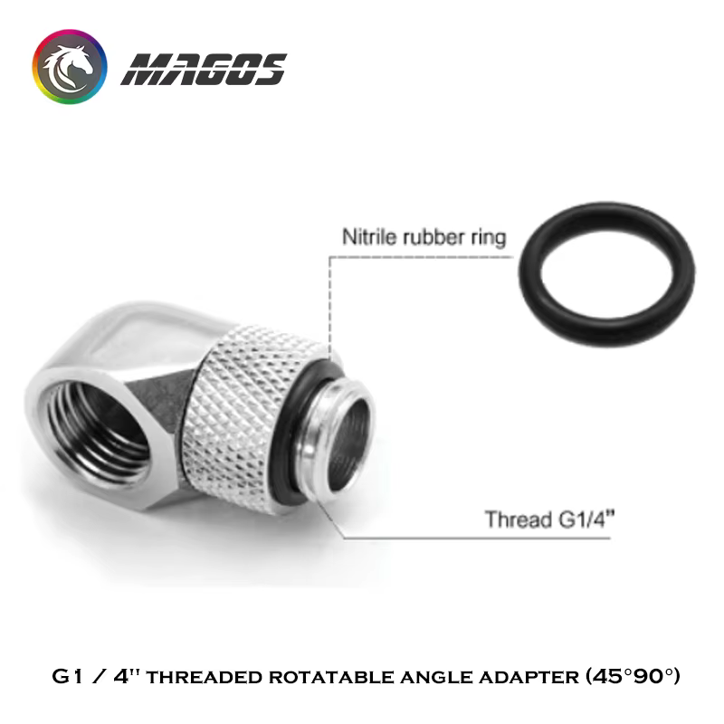 Adaptador Giratorio 90° G1/4" Neumático – Giro 360° - imagen 2