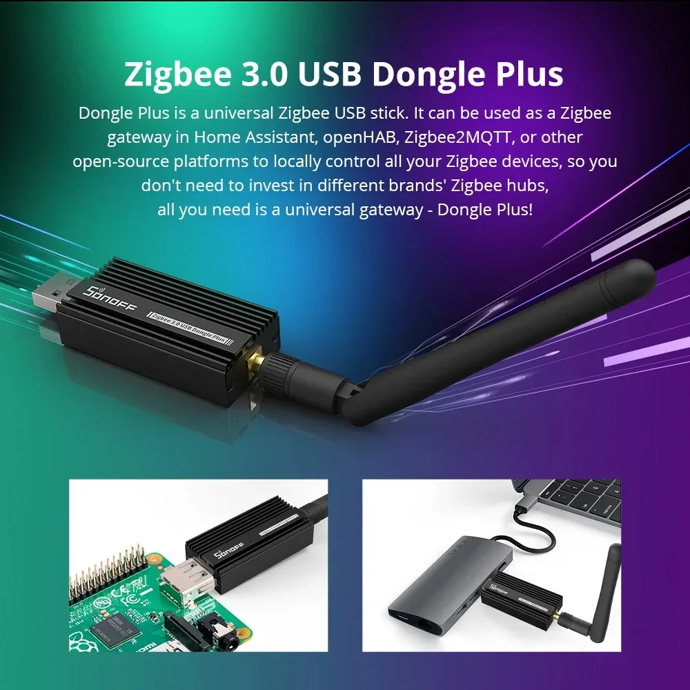 Sonoff Zigbee 3,0 Usb Dongle Plus Zbdongle-E Sonoff Dongle E Zigbee Gateway interfaz USB captura EFR32MG21 Control de voz - imagen 2