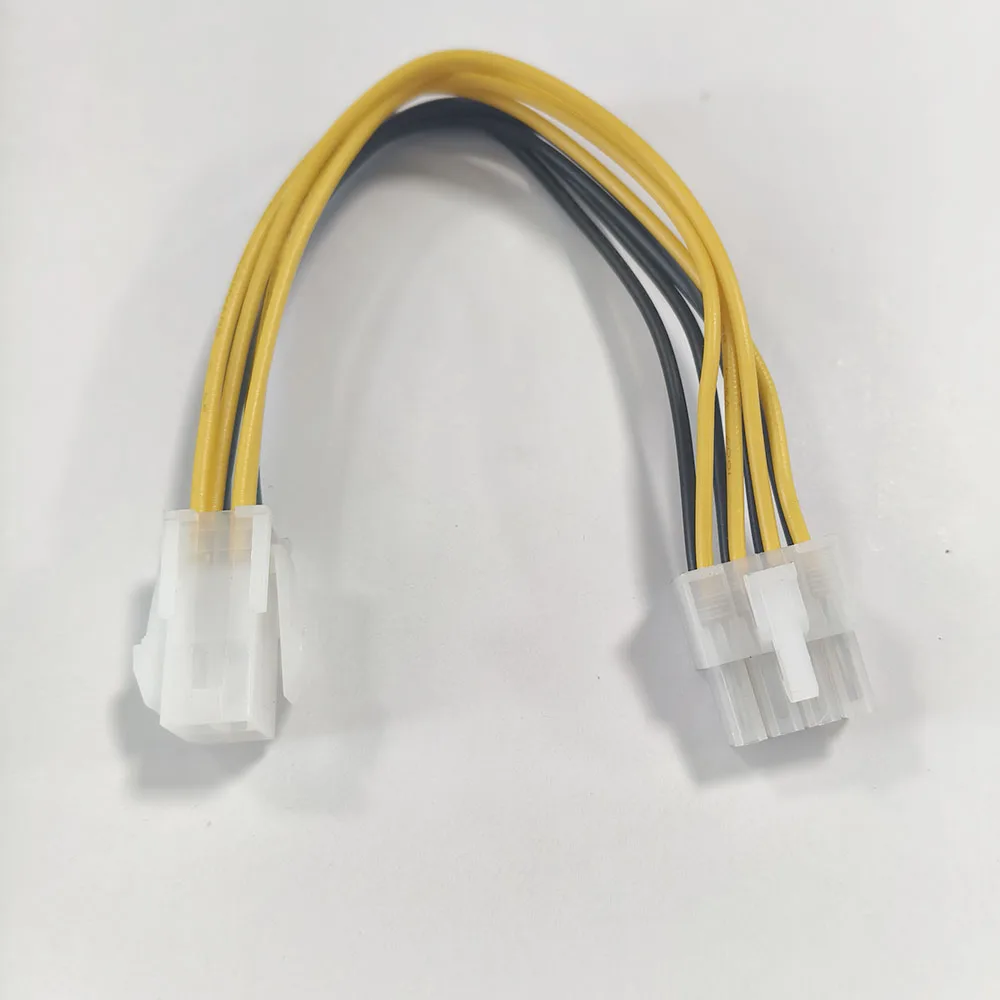 1 Uds 12V 4 pines macho a 8 pines Cable de alimentación de Cpu ATX 4 pines macho a 8 pines EPS Cable de alimentación adaptador fuente de alimentación de CPU