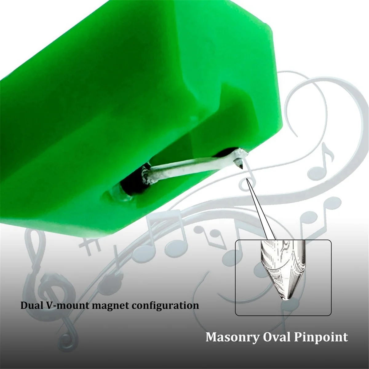 ABWG-Estil de repuesto para Audio Technica AT95E ATN95E AT93 AT3400 AT3450 LP Tocadiscos de fonógrafo - imagen 4