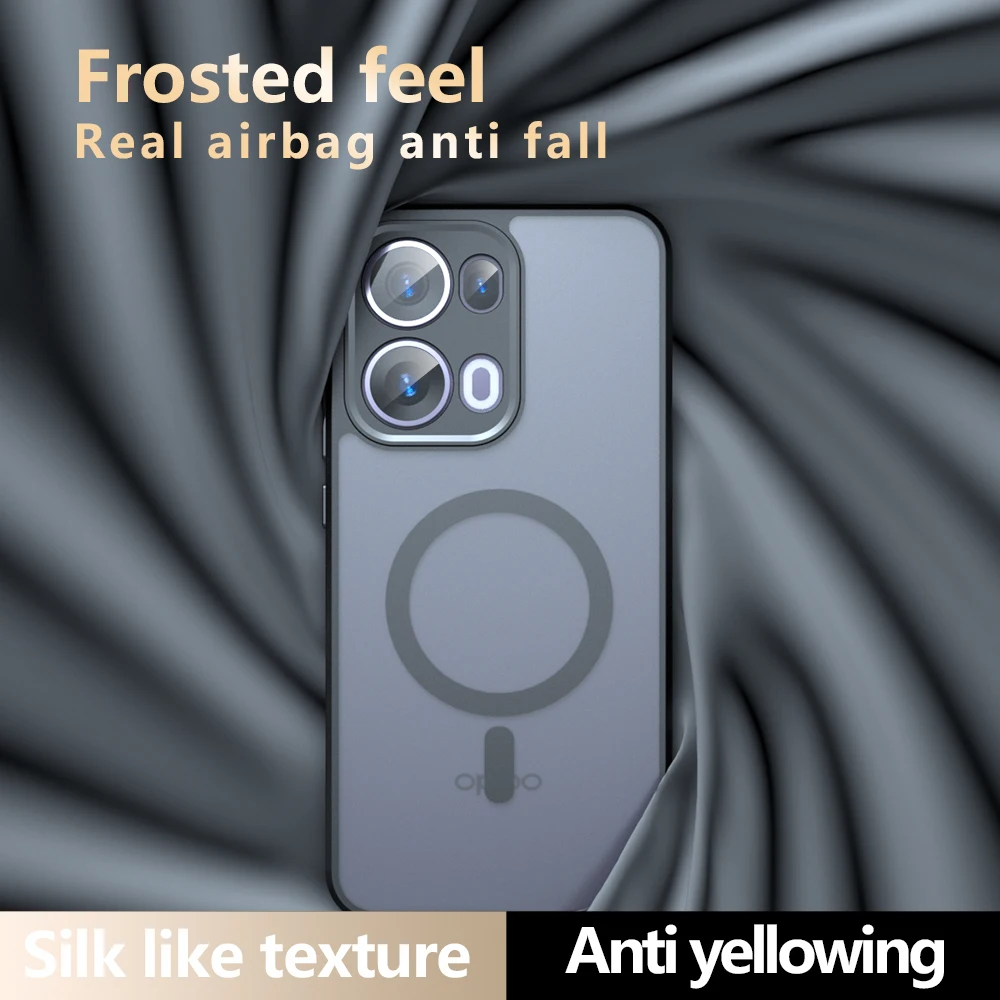 Funda protectora magnética para PPO Reno 13 Pro 14 reno 13F 14F Armor Funda para reno13 F Funda de teléfono transparente mate a prueba de golpes - imagen 5