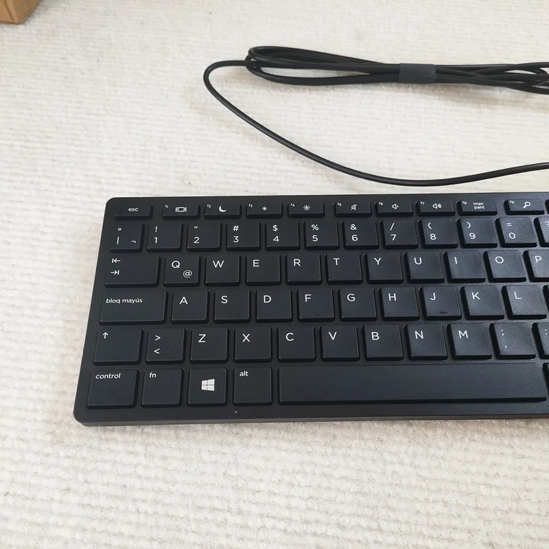 Teclado de escritorio con cable de diseño latino 320K para teclado de oficina HP USB - imagen 2