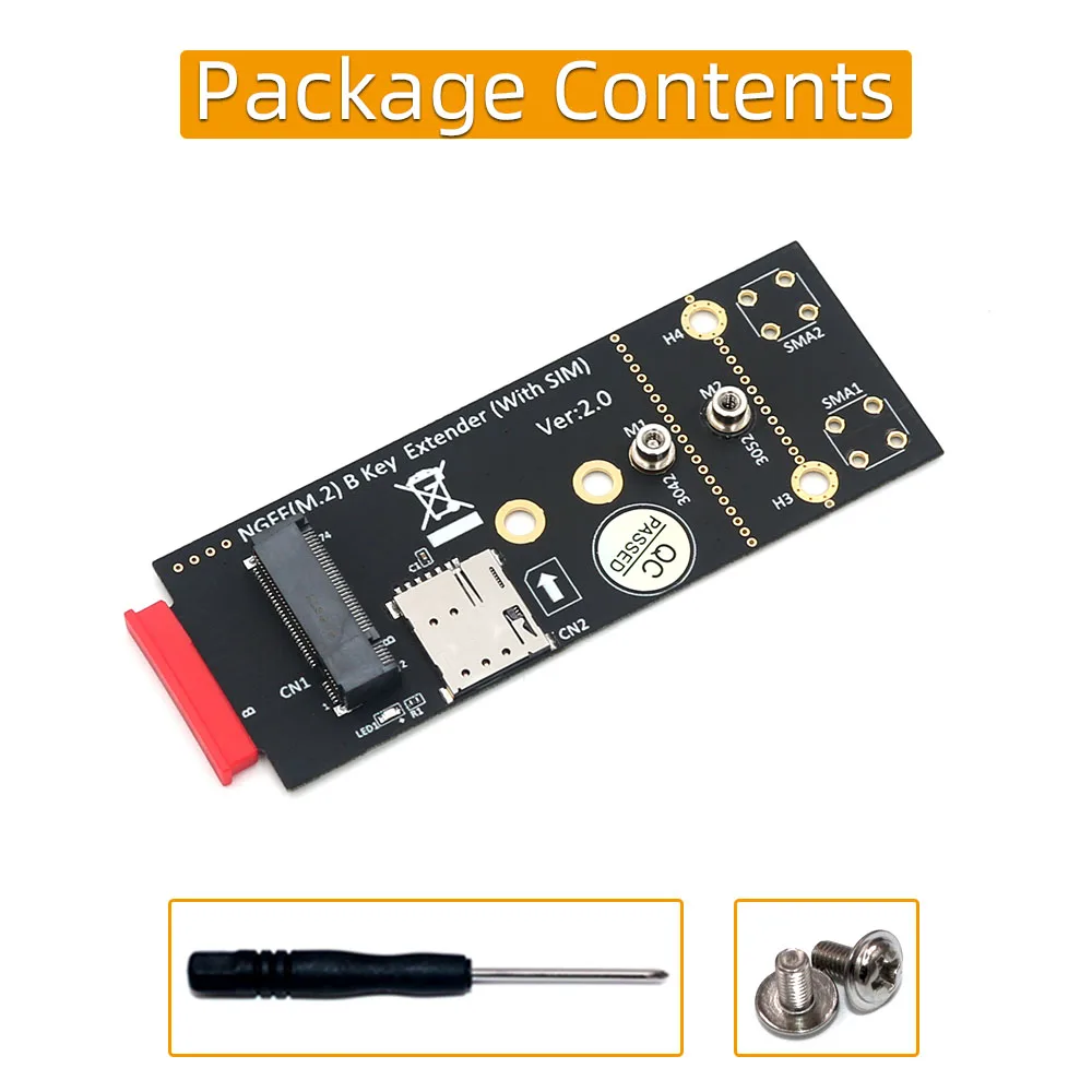 Adaptador M.2(NGFF) Key B con ranura SIM para módulo 3G/4G/5G compatible con tarjeta NANO SIM y tamaño de tarjeta M.2 tipo 3042/3052 - imagen 2