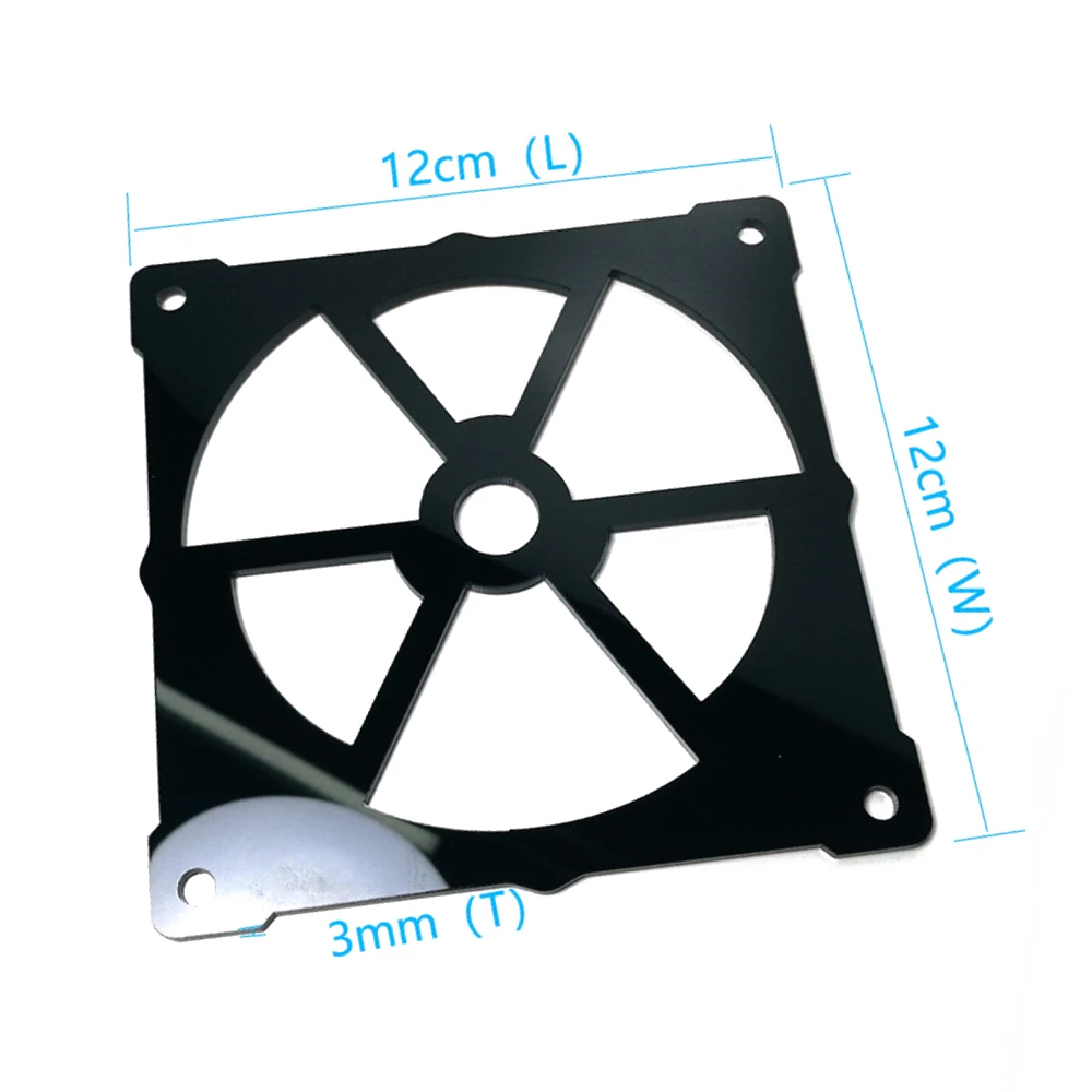Cubierta de ventilador acrílica personalizable, cubierta de ventilador de chasis de computadora, múltiples patrones DIY para ventilador de 120mm, 12cm - imagen 4
