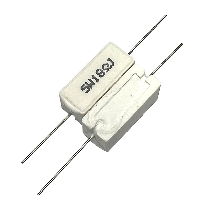 10 Uds 5W 5% resistencia de cemento resistencia de potencia 0.2R 1.8R 2.4R 12R 18R 12K 0,2 1,8 2,4 12 18 Ohm 0R2 1R8 2R4 - imagen 2