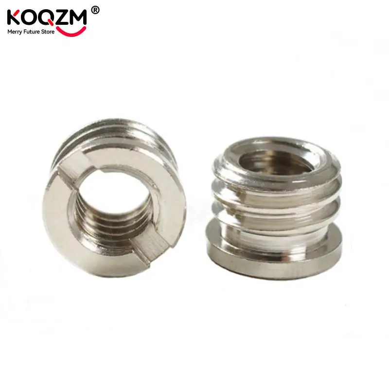 Tornillo de conversión de 1/4 a 3/8 pulgadas, adaptador estándar, reductor, convertidor de buje para cámara DSLR, videocámara, trípode, monopié, 5 unids/lote por paquete - imagen 2
