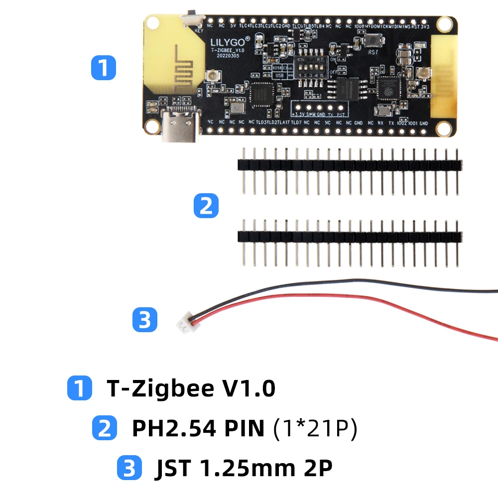 LILYGO®T-zigbee-Placa de desarrollo IOT de Ultra baja potencia, módulo de Control inteligente, WiFi, Bluetooth, ESP32-C3, TLSR8258, para Xiaomi - imagen 5