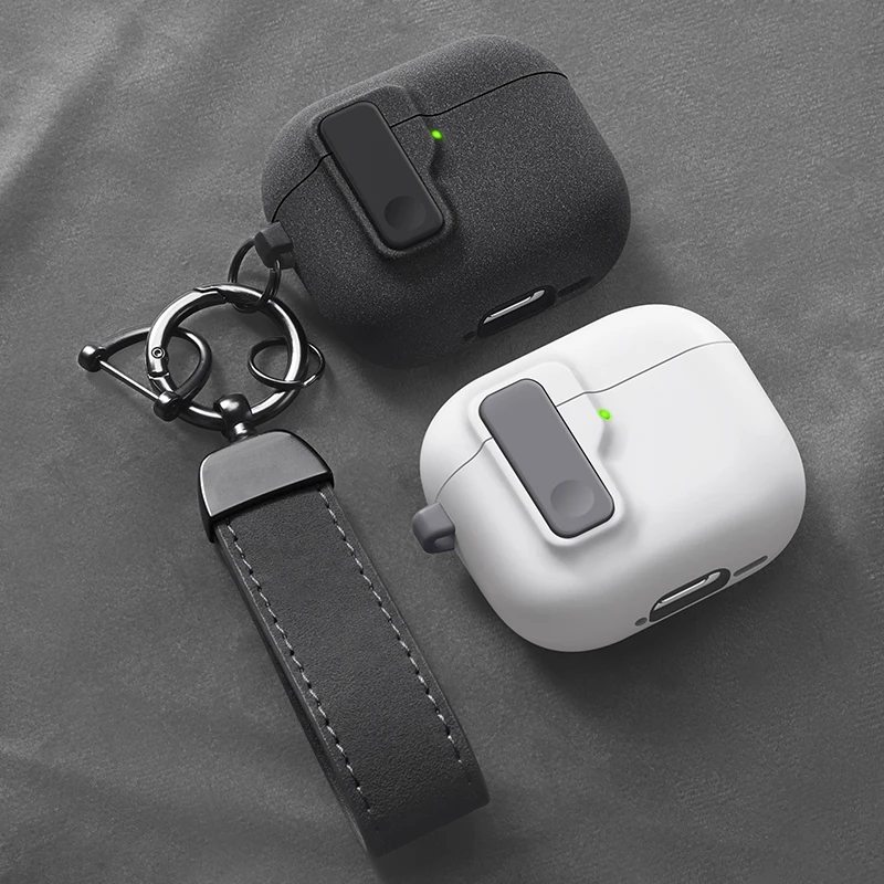 Funda protectora para Airpods 4, funda de lujo para auriculares, funda para Apple Airpodspro 2 3 1/2 Air Pods Pro a prueba de golpes con gancho - imagen 2