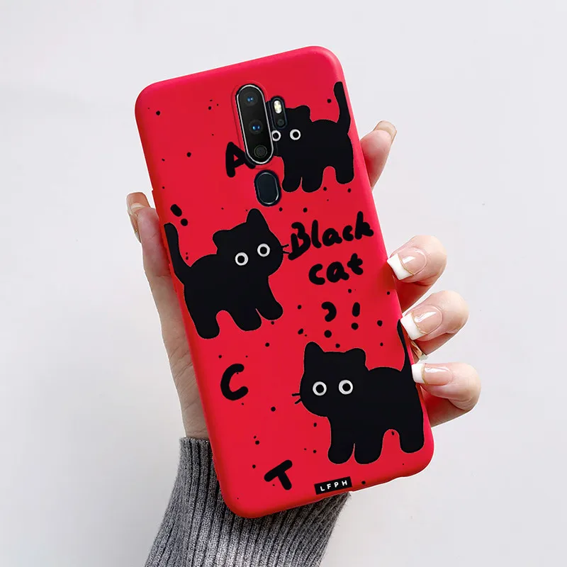 Funda trasera de TPU suave con dibujos animados de gato para Oppo, carcasa protectora de silicona para Oppo A9, A5, 2020 - imagen 5