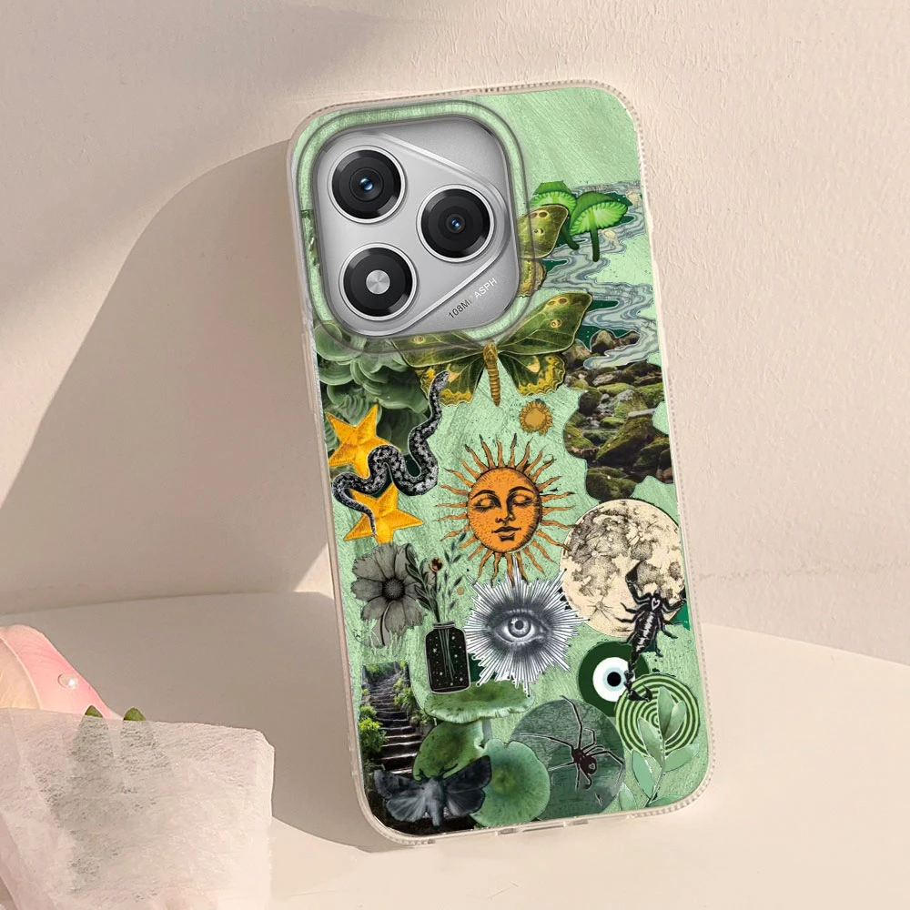 Funda de teléfono Green Sun Face Planet Fruit Trendry para Honor 400 200 Smart Pro Magic7 6 5 Lite X9a X9c X8b X8a X8c X7c - imagen 3