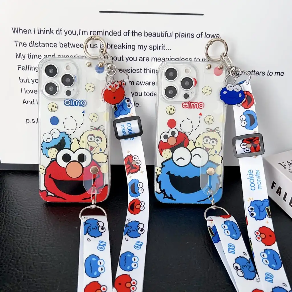 ELMO-funda con correa para muñeca, adorno para Samsung Galaxy A01, A11, A31, A41, A21s, A20s, A51, A71, A72, A12, A52, A32, A42, A02s, A22, A03s - imagen 3