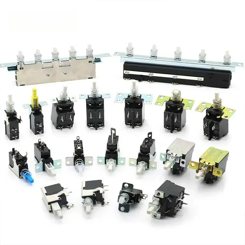 5 uds KDC-A04 interruptor de alimentación de 2/4 pines interruptor de bloqueo automático SW-3-2 interruptor de botón de Campana Extractora 250V AC teclas rectas SW TV-5CJ - imagen 2