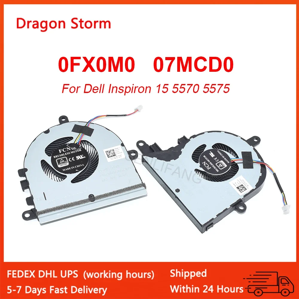 Ventilador de refrigeración GPU para ordenador portátil, dispositivo para Dell Inspiron 15, 5570, 5575, 3590, E3590, 4 pines, 07MCD0, 7MCD0, 0FX0M0, FX0M0, DFS1503055P0T, nuevo