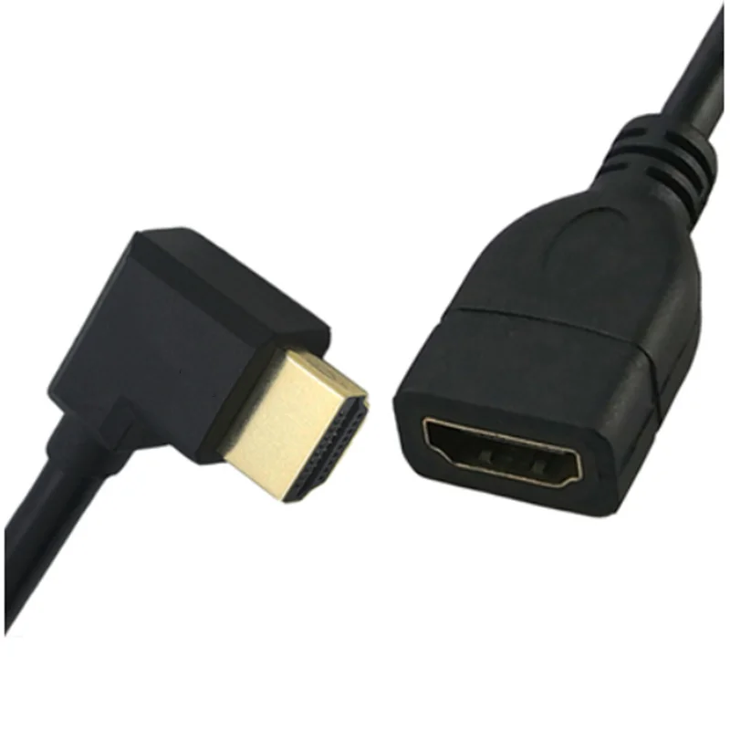 Cable de extensión macho y hembra Compatible con HDMI, 90 grados, 4K, 3D, Qure Copper, versión 1,4, 1080P, para TV HD, Notebook, PS3, proyector - imagen 5