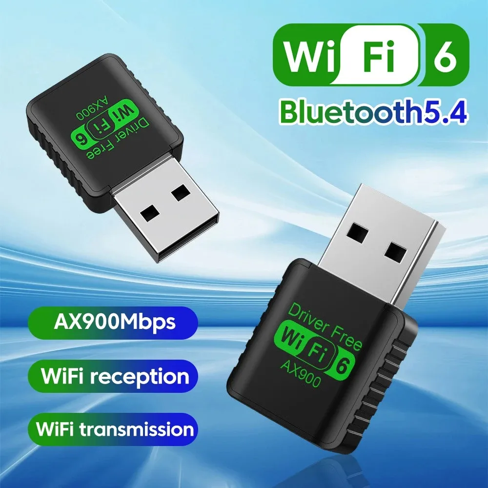Adaptador WIFI 6 tarjeta de red AX900 2,4G y 5GHz recepción de señal de doble banda Dongle USB para controlador de ordenador portátil receptor Wlan inalámbrico gratis