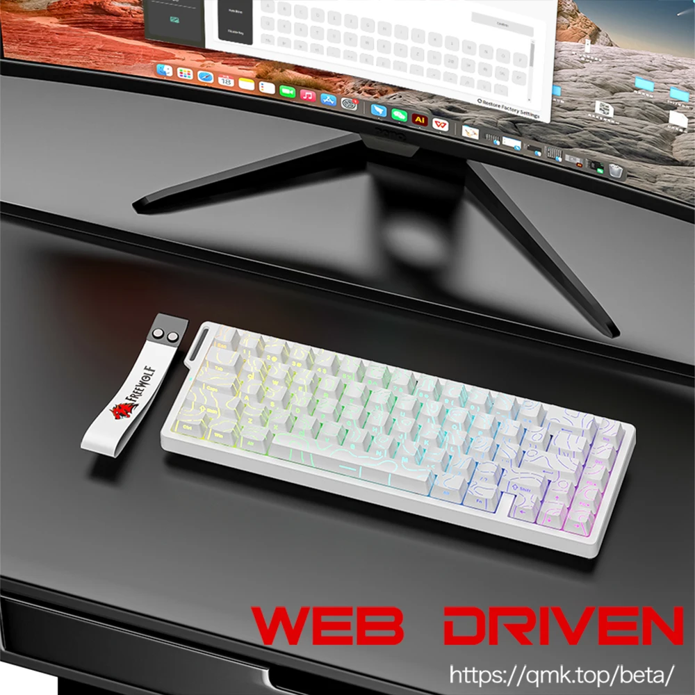 Teclado mecánico FREEWOLF F68PRO 8K, interruptor magnético, velocidad de escaneo de 128K, precisión RT de 0,01mm, teclados para juegos RGB - imagen 5