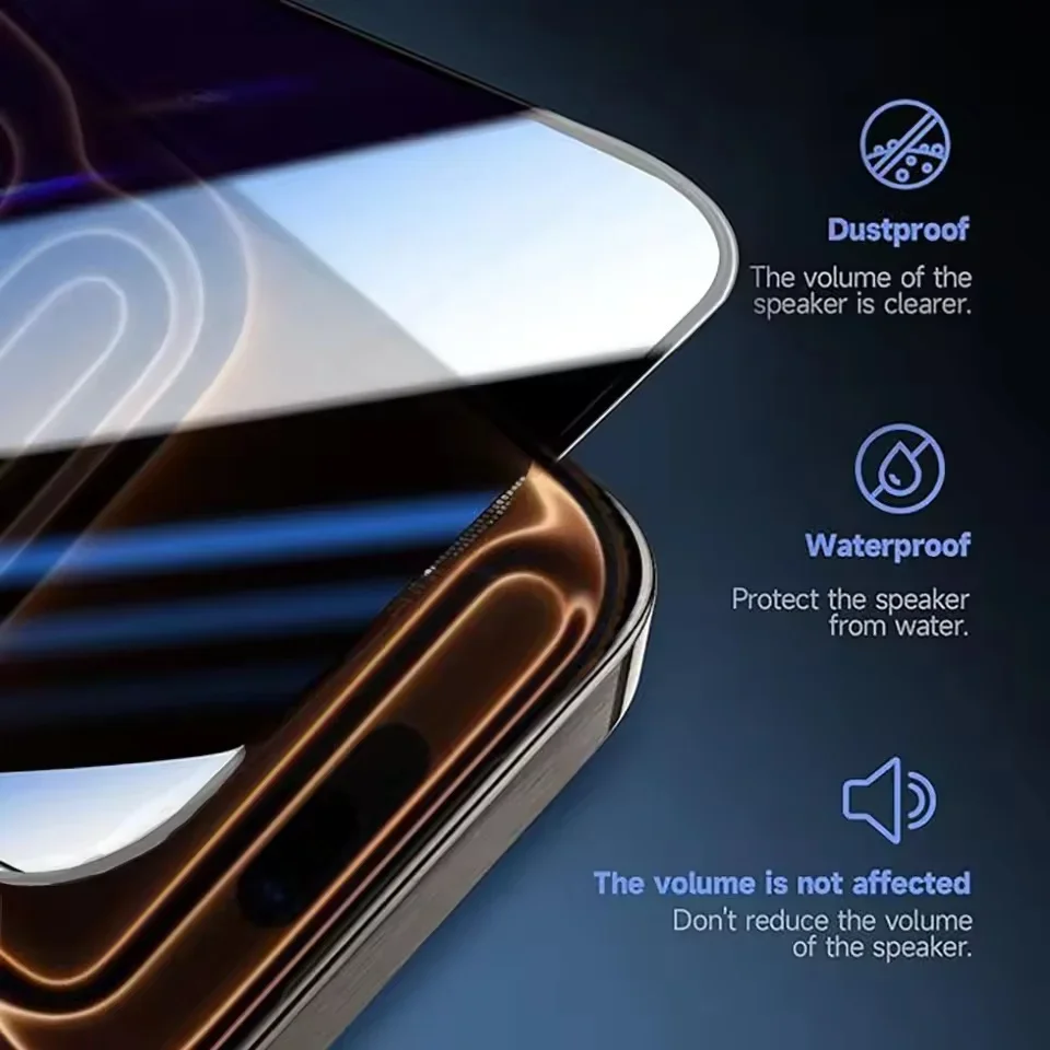 5 uds vidrio templado de privacidad para iPhone 11 12 13 14 15 16 Plus 17 Pro Max Air 16e XS XR Protector de pantalla instalación sin polvo - imagen 4