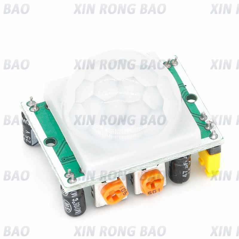 HC-SR501 Módulo detector de sensor de movimiento PIR infrarrojo piroeléctrico IR ajustable para Arduino Raspberry Pi con estuche