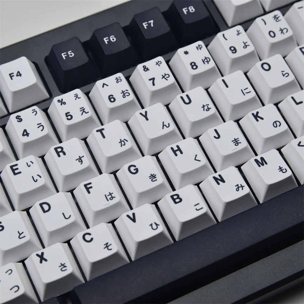 129 teclas GMK Minimal negro blanco teclas japonesas perfil Cherry PBT tinte sublimación Teclado mecánico Keycap para interruptor MX - imagen 3