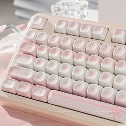 Teclas PBT AIlice Rosas para Teclado Mecánico, Perfil MOA