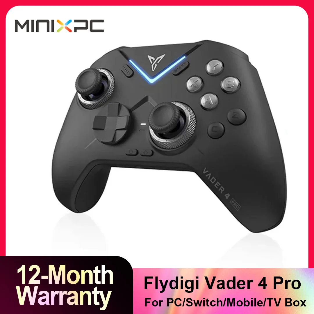Controlador de juegos Original Flydigi Vader 4 Pro, mango atlético Elite, mando inalámbrico con balancín Hall para interruptor móvil, TV y Pc