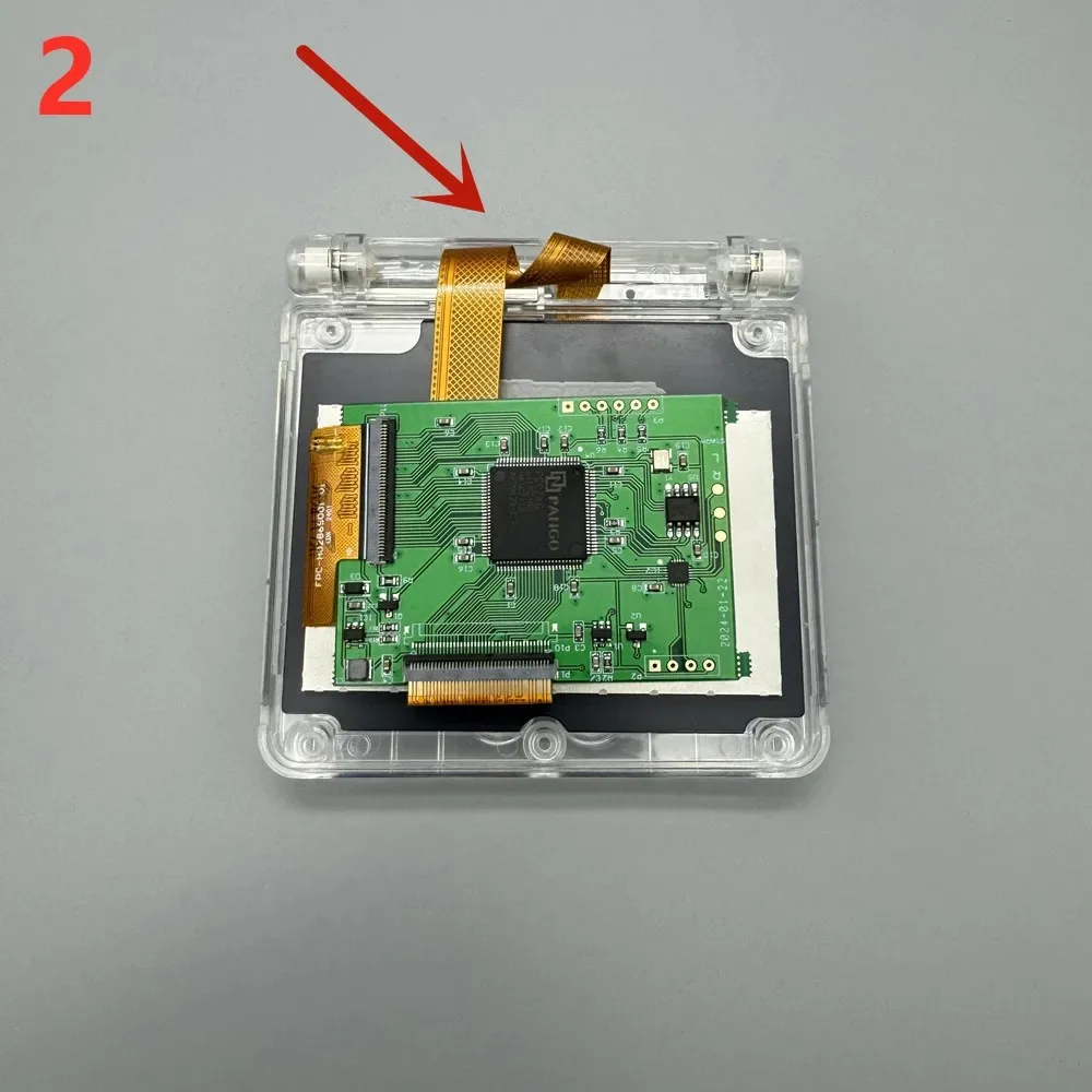 LCD GBASP IPS de 2,9 pulgadas y carcasa nueva para GBASP/Juego de Nintendo BOY ADVANCE SP/soporte de pantalla de píxeles/necesita ser descascada - imagen 5