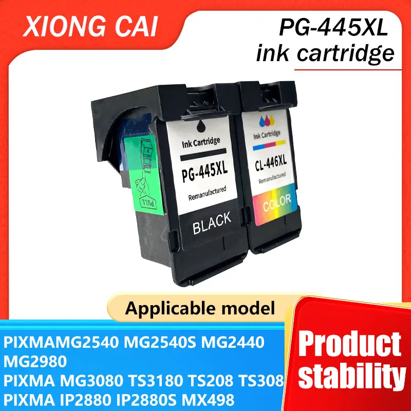 Adecuado para Canon PG 445 PG-445 PG-445XL cartucho de tinta MX494 MG2440 MG2540 MG2940 MG2942 cartucho de tinta PG445 CL446