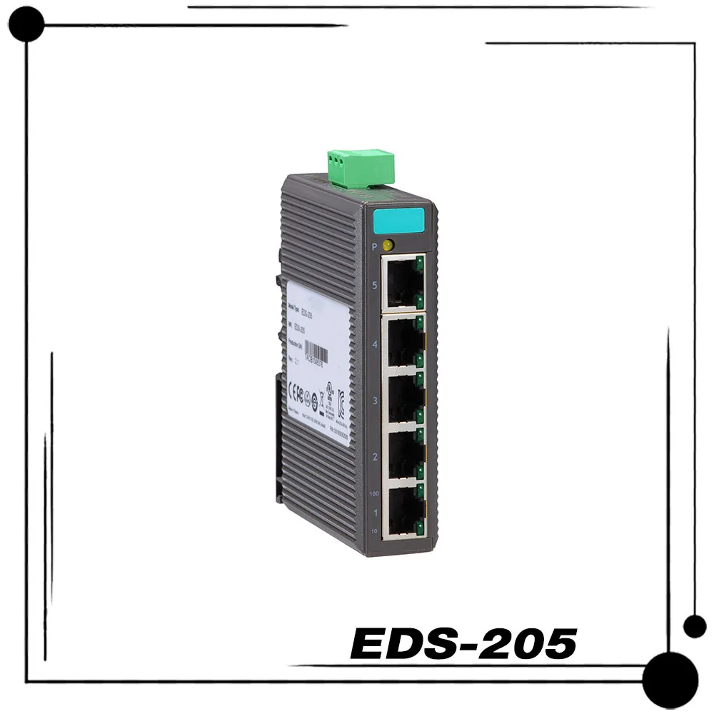 Para conmutadores Ethernet no administrados de nivel básico Moxa de 5 puertos EDS-205 - imagen 2
