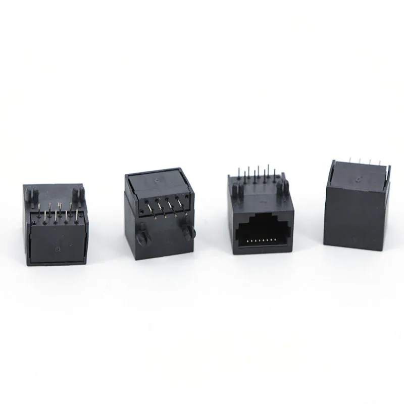 1 Uds RJ45 enchufe de red hembra 8P8C en línea Vertical RJ45 90 grados conector de plástico completo para cable de red - imagen 5