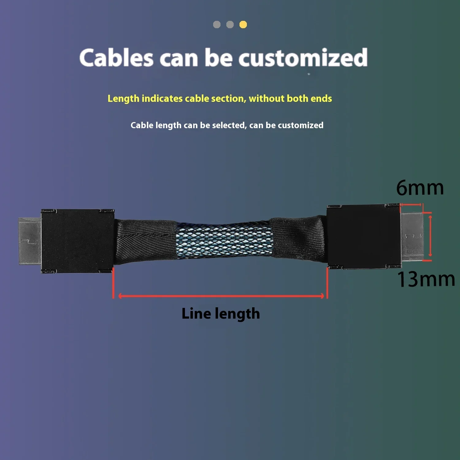 PCIE 4,0 X4 GEN4 SFF-8611 Cable de extensión macho a macho Oculink 4i función completa engrosado plateado para tarjetas gráficas GPU - imagen 2