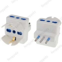 Adaptador Enchufe Italiano Multipuerto – Extensión Vías para Viaje