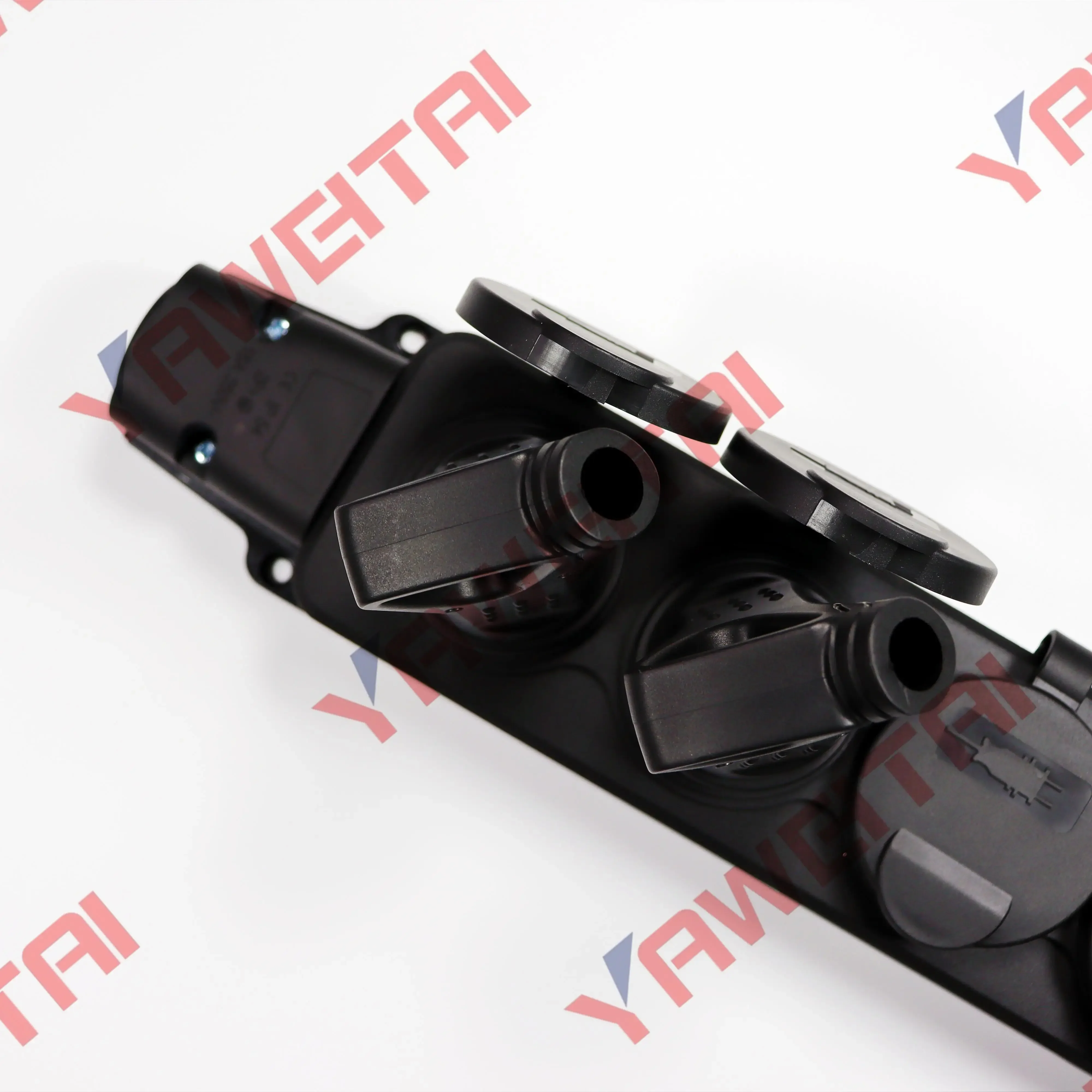 Toma de corriente impermeable con puesta a tierra, cubierta de enchufe de extensión Schuko, UE, IP54, 4 entradas - imagen 3