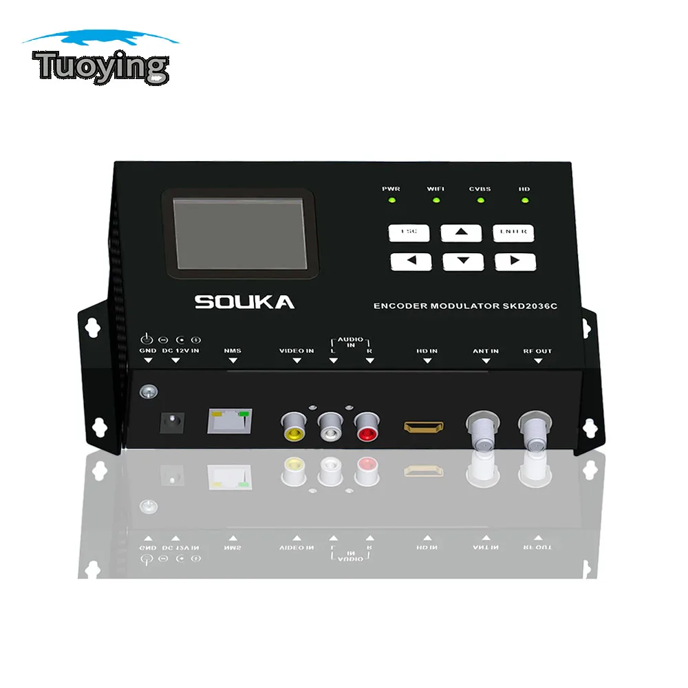Codificador y modulador HD HDMI/AV a RF DVB-T ISDBT H.264 de un solo canal para cable DTV terrestre extremo frontal DTV