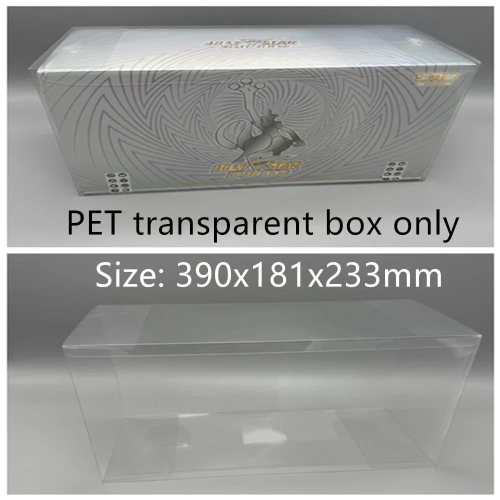 Caja de almacenamiento transparente a prueba de polvo para Mewtwo VSTAR Battle Set /Caja protectora de plástico con pantalla de tarjeta de colección Charizard VSTAR para PTC