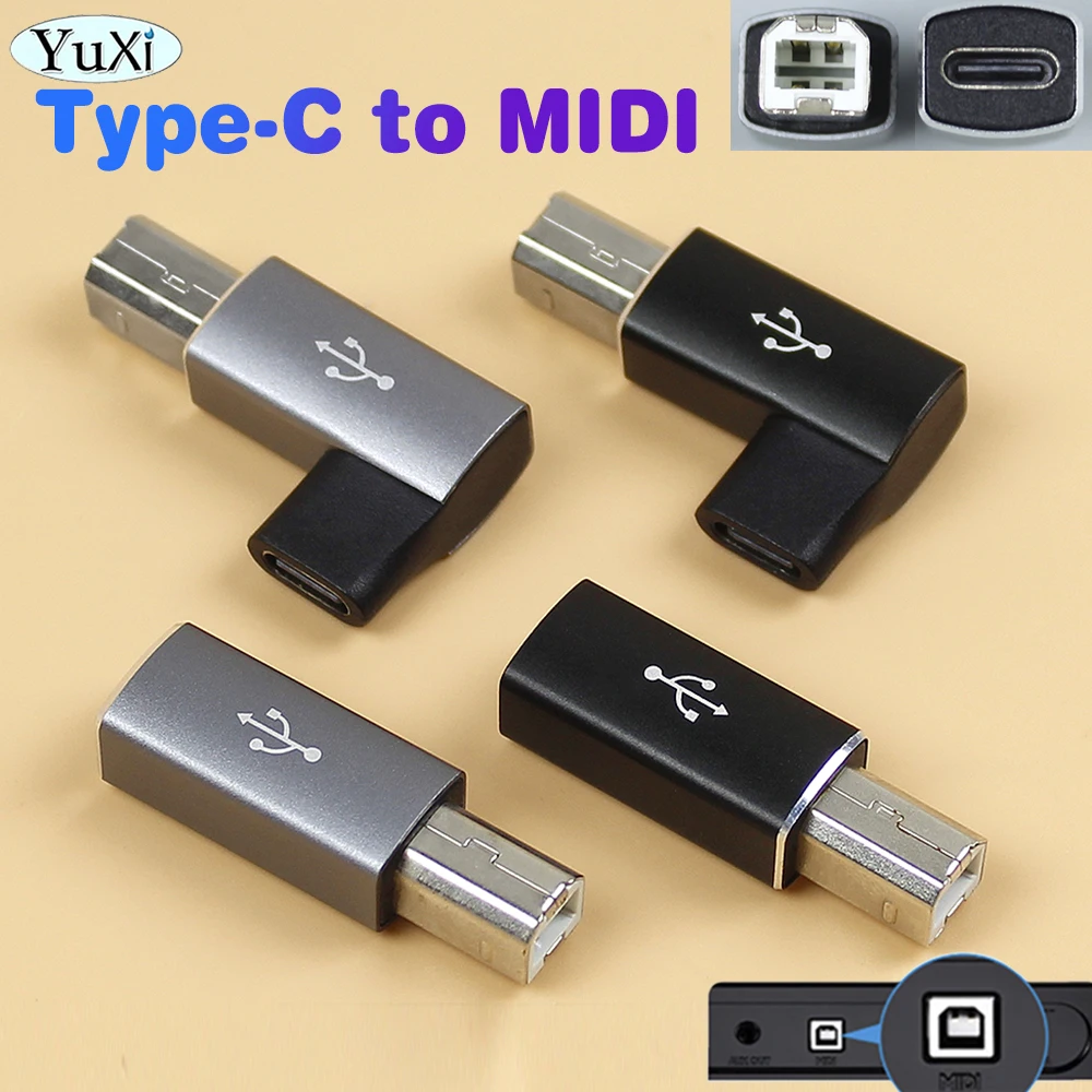 Adaptador convertidor tipo C a USB B para Piano eléctrico, adaptador de teclado para impresora, transferencia de datos tipo C hembra a MIDI macho, 1 ud. - imagen 2
