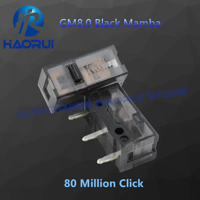 Kailh-microinterruptor GM8.0 Black Mamba White Blade, 1 piezas, 80M, 90M, 100 millones de botones de clic, interruptores de ratón para juegos de ordenador - imagen 3