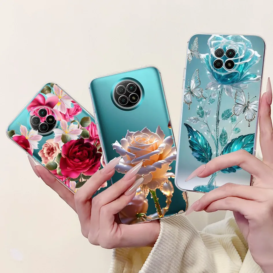Funda para Xiaomi Redmi Note 9T, Funda de teléfono de silicona suave con dibujos de corazón y mariposa de 6,53 pulgadas para Xiaomi Redmi Note 9 5G - imagen 5