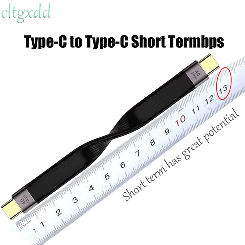 Conector de carga rápida USB 4,0, cable corto Flexible Thunderbolt 3Type-C macho a macho, Gen2 40G, dos extremos, 100W FPC