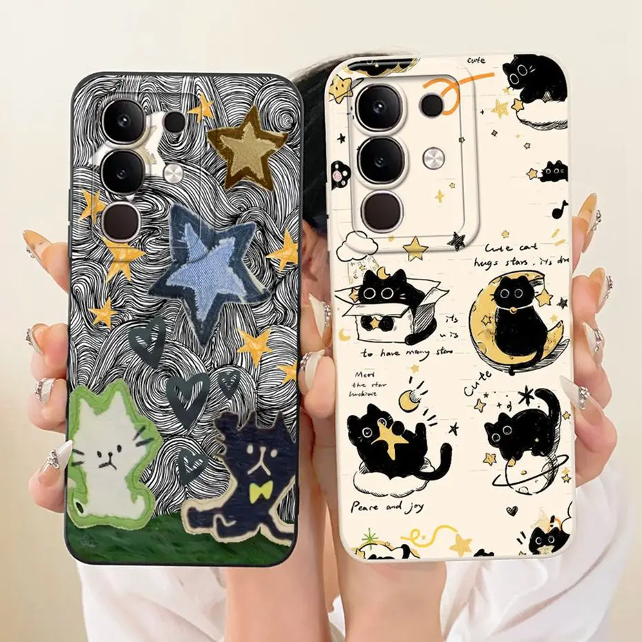 Bonita funda de teléfono estampada para Vivo Y29 4G, fundas de silicona suave a prueba de golpes para Vivo Y29 4G V2434, fundas para parachoques