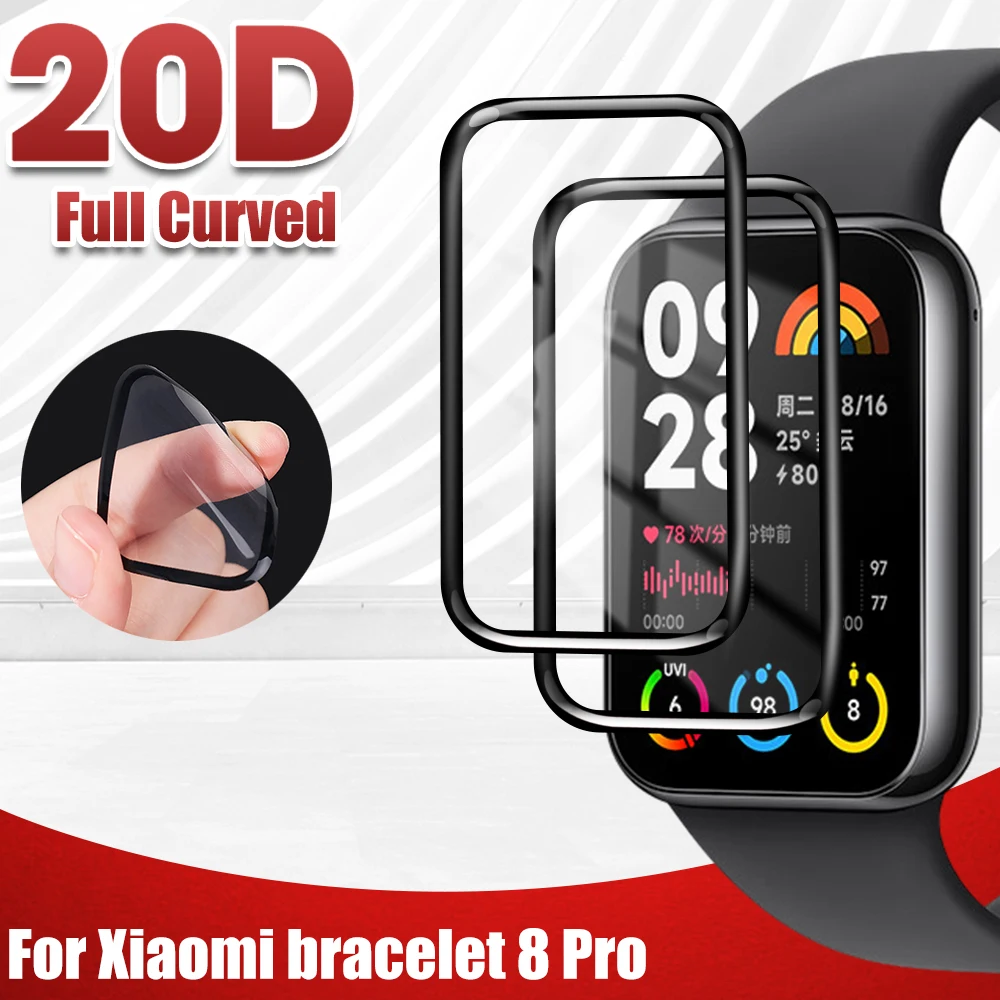 Película 3D de PMMA para Xiaomi Mi Band 8 Pro, Protector de pantalla para Xiaomi Mi Band 8 Pro, Mi Band 8Pro, 2 uds.