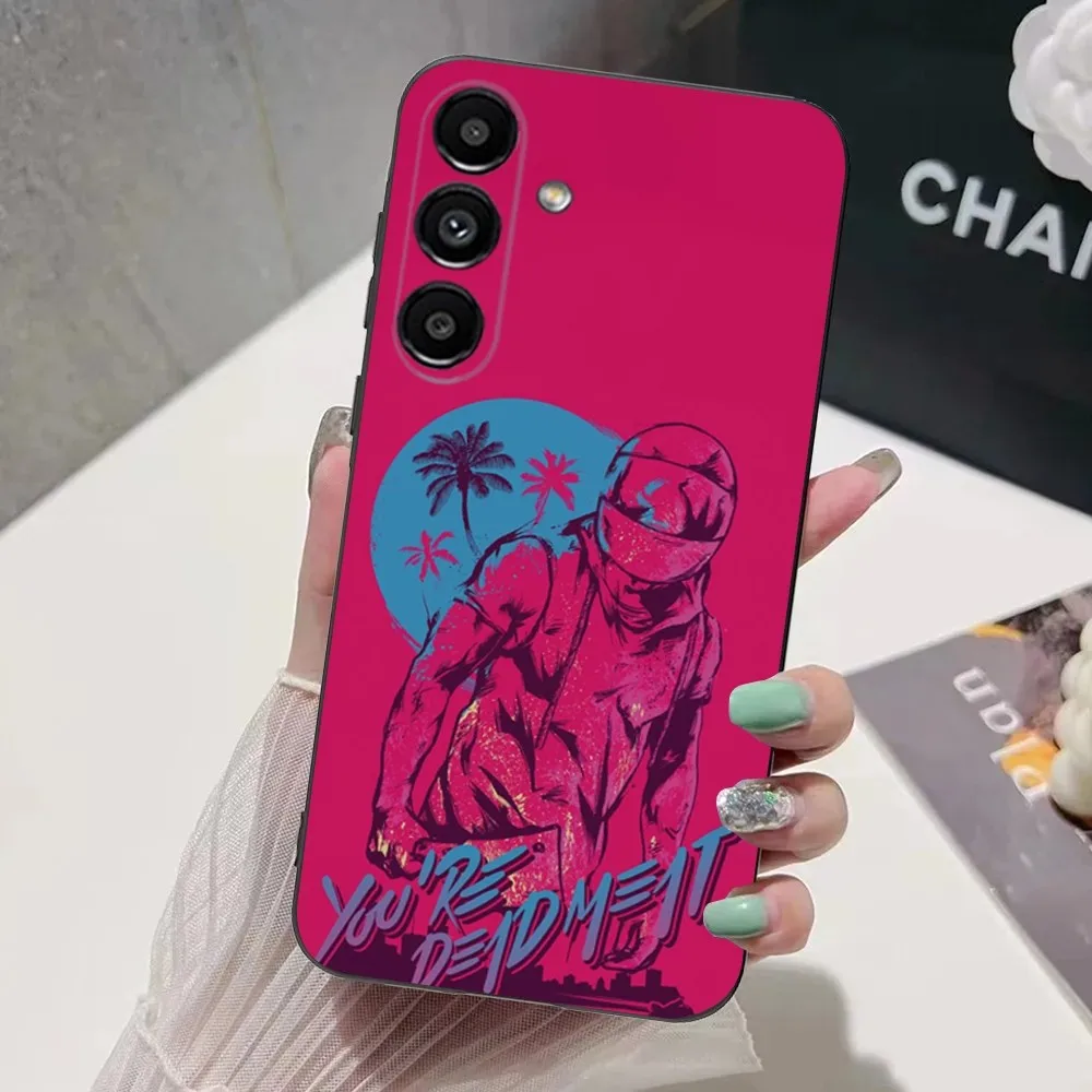 Funda de teléfono H-Hotline Miami Game para Samsung S24,S21,S22,S23,S30,Ultra,S20,Plus,Fe,Lite,Note,10,9,5G, funda suave negra - imagen 3