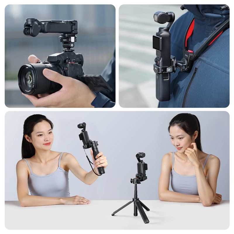 Ulanzi PK13 Uka Adaptador de expansión de liberación rápida para DJI Pocket 3 Vlog para transmisión en vivo al aire libre para fotografía Cámara de acción - imagen 5
