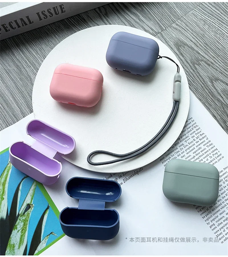 Funda de silicona suave para auriculares Airpods Pro 2 3 2025, tercera generación con cubierta de correa antipérdida para Air Pods Pro2 Pro3 Gen - imagen 3