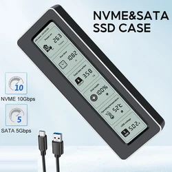 Carcasa Externa SSD M.2 NVMe/NGFF – USB-C con Display