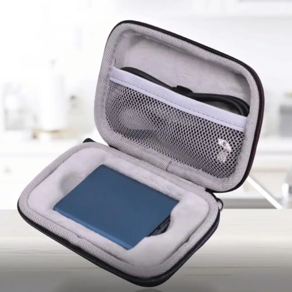 Funda protectora útil con correa de mano, bolsa protectora de buena dureza, bolsa de almacenamiento de disco duro externo, carcasa dura - imagen 2