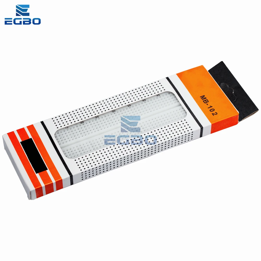 EGBO-Placa de pruebas piezas sin soldadura, placa de pruebas PCB de 830 agujeros, MB102, 1 MB-102, 400 puntos - imagen 2